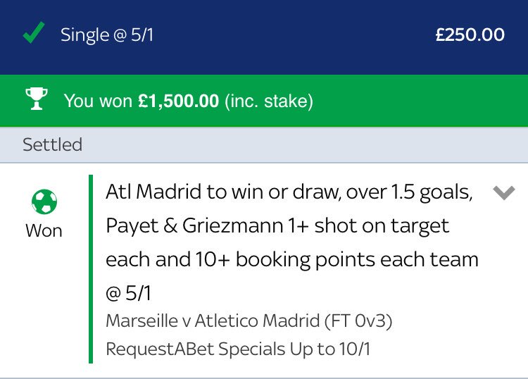 betalyst_tips's tweet photo. 💰💣✅ NAP Pick at 15/8 hits as well as the 5/1 #RequestABet made up two of tonight’s winners - unlucky not to hit the correct score but still a decent return from our #EuropaLeagueFinal betting match preview ⚽️🏆💰
#MARATM
#EuropaLeague
#BettingPreview https://t.co/9LwfzuhhLr