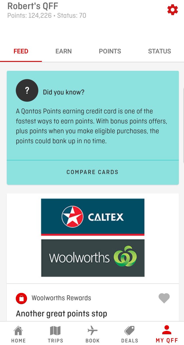 Example where 2nd party data sharing is important to customise digital experiences. I already have an AMEX Qantas card.