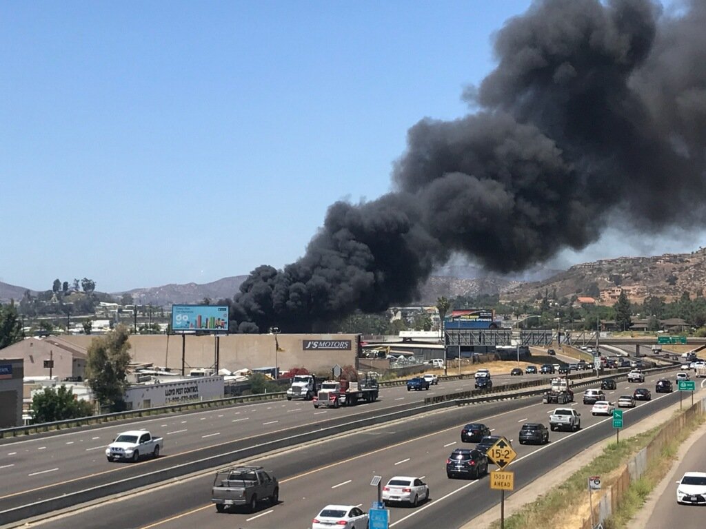 LakesideFire's tweet image. Lakeside Engine 1 assisted @SanMiguelFire with a commercial fire in El Cajon today. #SDCentralZone #AutomaticAid