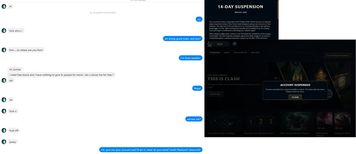 BobboStream's tweet photo. Don't be rude for no reason asshole! I was hoping to get him a perm ban bu this will do for now... https://t.co/IHRB1Xu5vg