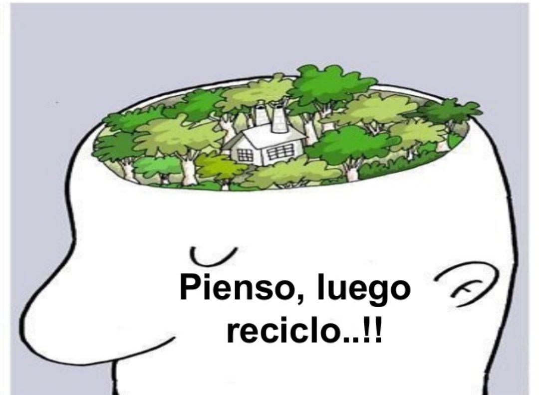 PatriG_3's tweet photo. Pienso, luego reciclo. Un pequeño gesto para el hombre, un gran aporte para el planeta. #diamundialdelreciclaje https://t.co/3ZXoTthm4F
