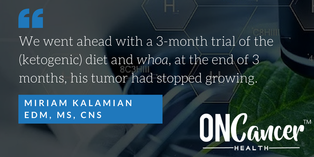 ONCancerHealth's tweet photo. Here more about Miriam Kalamian's personal experience with her son's #cancer and how that became a professional crusade to help others incorporate #metabolic @DietaryTherapy and #ketosis alongside their cancer treatments. #keto #ketogenicdiet  
https://t.co/a08njHw1pX https://t.co/SuAhxa78U0