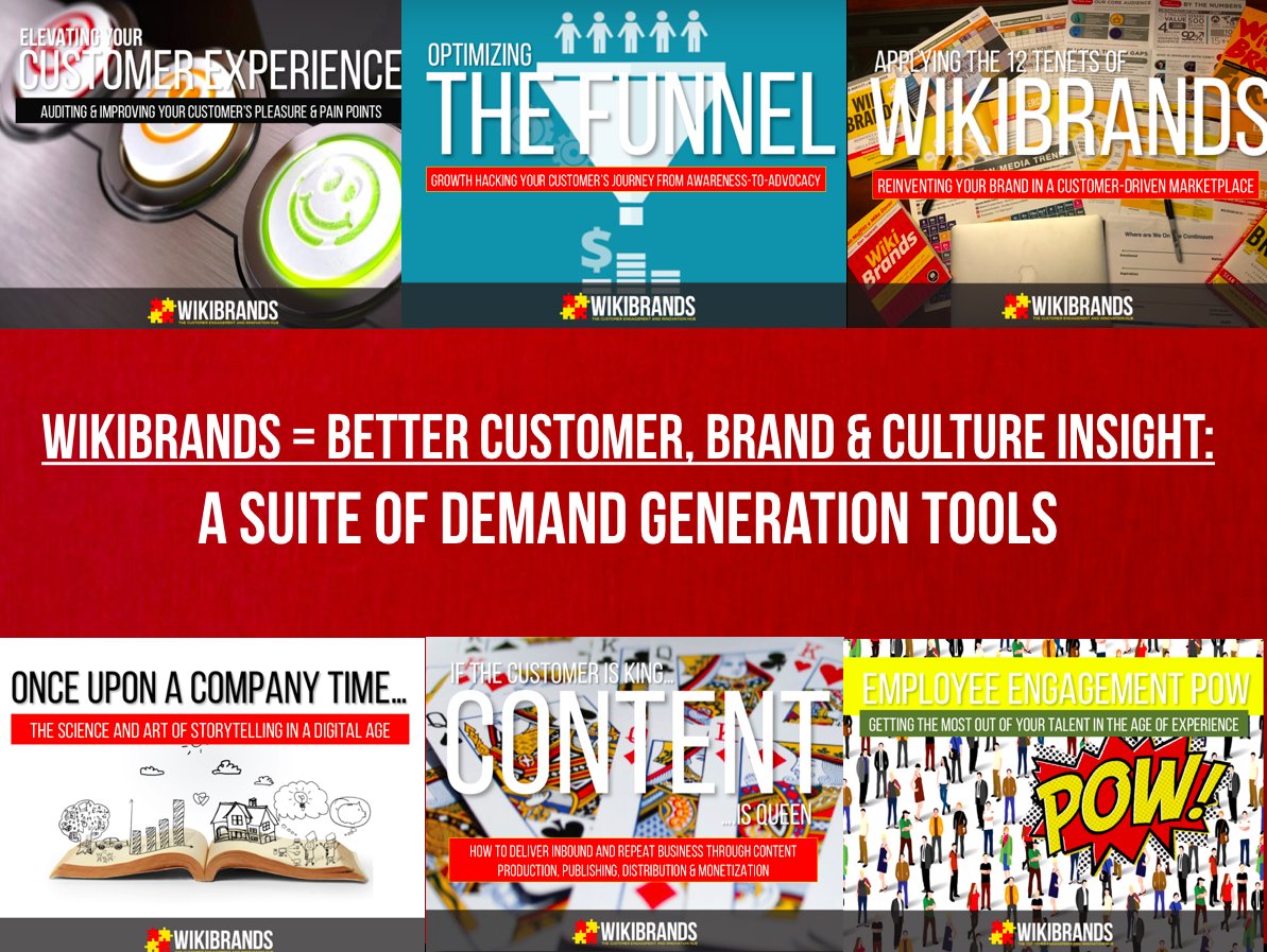 Wikibrands's tweet image. Wikibrands - better customer, brand and cultural insight 

For the full story: slideshare.net/agentwildfire/…

#customerexperience  #thefunnel  #wikibrands  #storytelling #content #employeengagement #demandgeneration
