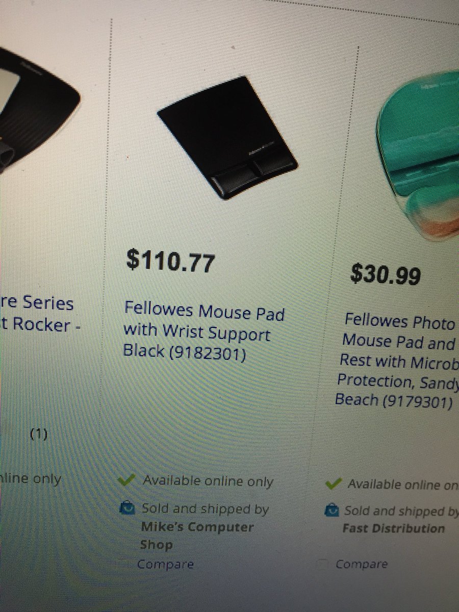 Capp's tweet photo. @BestBuyCanada Marketplace sellers pushing $20 mouse pads for $110 does wonders for your brand! https://t.co/pKikKqCbrb