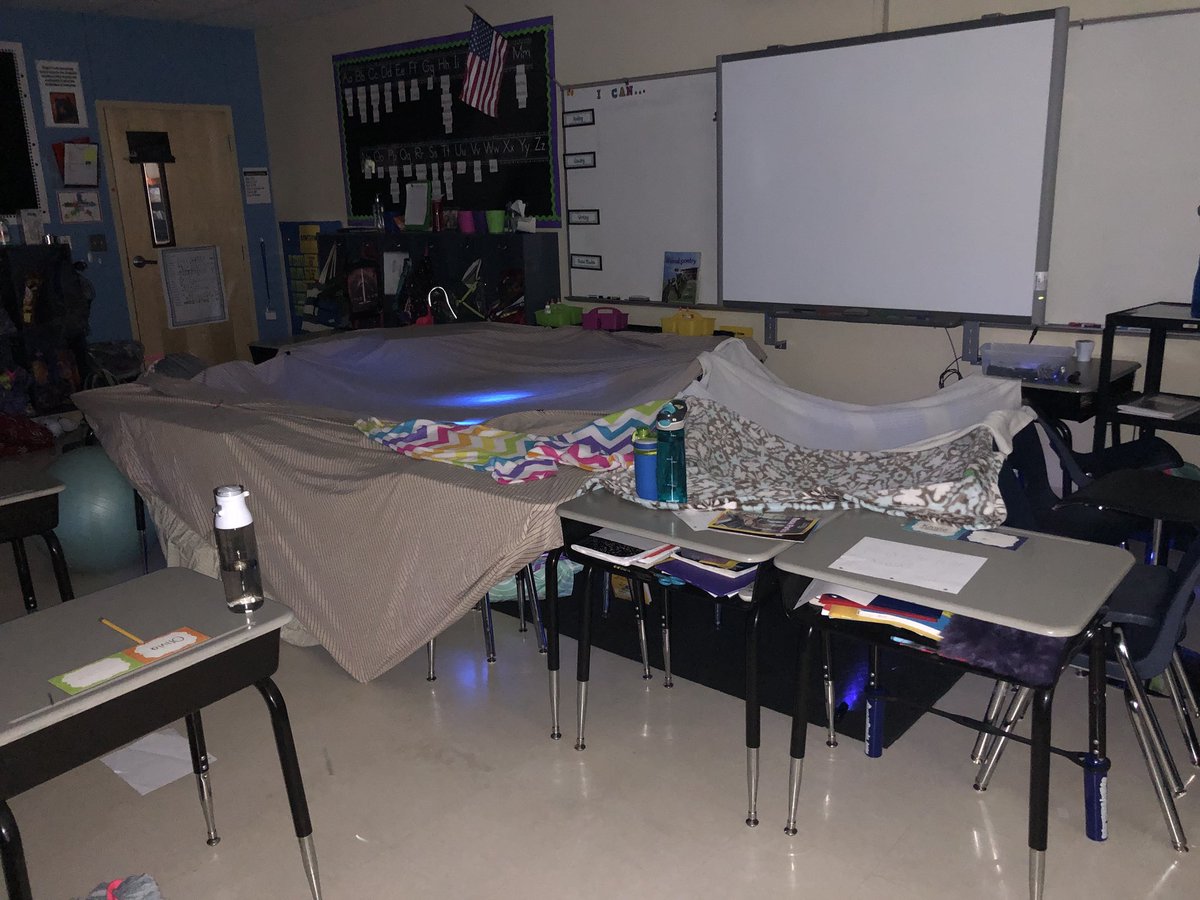 williamscubs's tweet photo. Creating memories with Forts &amp; Flashlights in our PJ’s today!  We were celebrating attendance and celebrating finishing STAAR! #hardworkers #ccescubs #3rdgrade #shinebright https://t.co/KYwbJ1ApLp