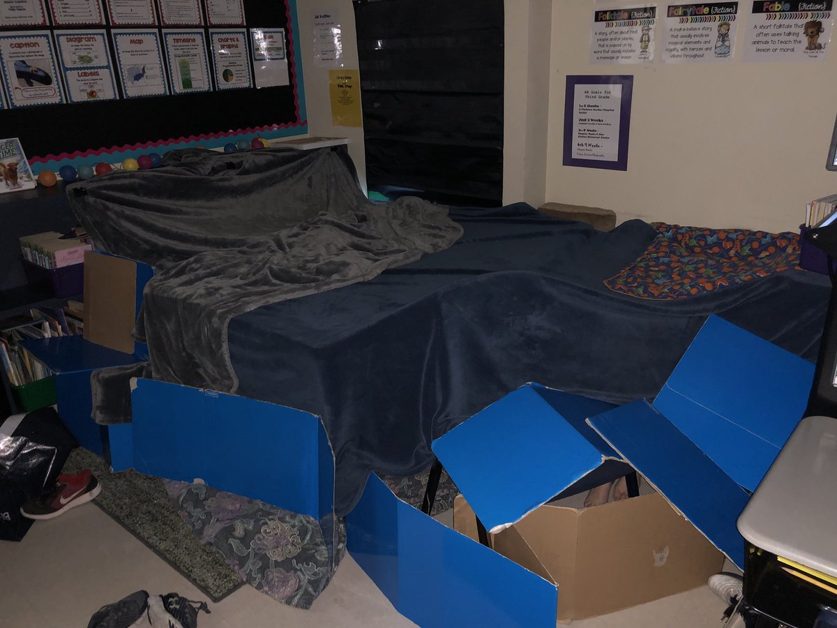 williamscubs's tweet photo. Creating memories with Forts &amp; Flashlights in our PJ’s today!  We were celebrating attendance and celebrating finishing STAAR! #hardworkers #ccescubs #3rdgrade #shinebright https://t.co/KYwbJ1ApLp