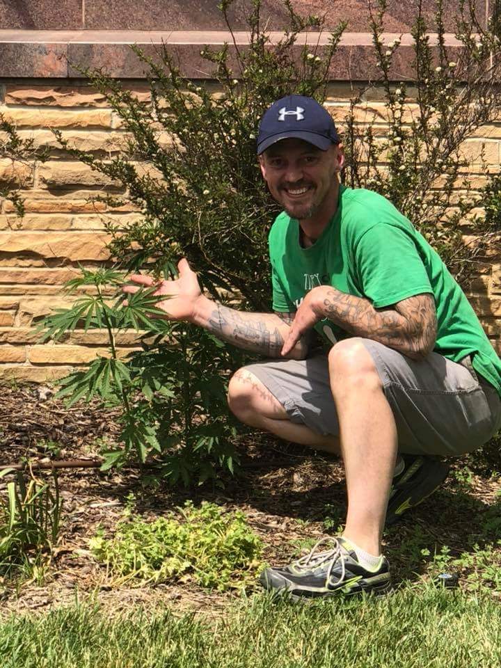 LNLShawn's tweet photo. Todd Moore found a plant growing outside the Shawnee Co. Courthouse. Sheriff says it tested positive for THC. #WIBW https://t.co/TAxj8hgQkx