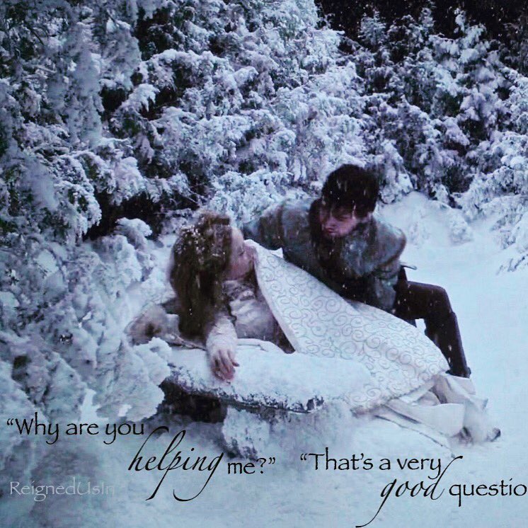 ReignedUsIn's tweet photo. โWhy are you helping me?โ โThatโs a very good question.โ #basherine #reignrewatch 2x12 #Reign https://t.co/Iiqggd1Tp6