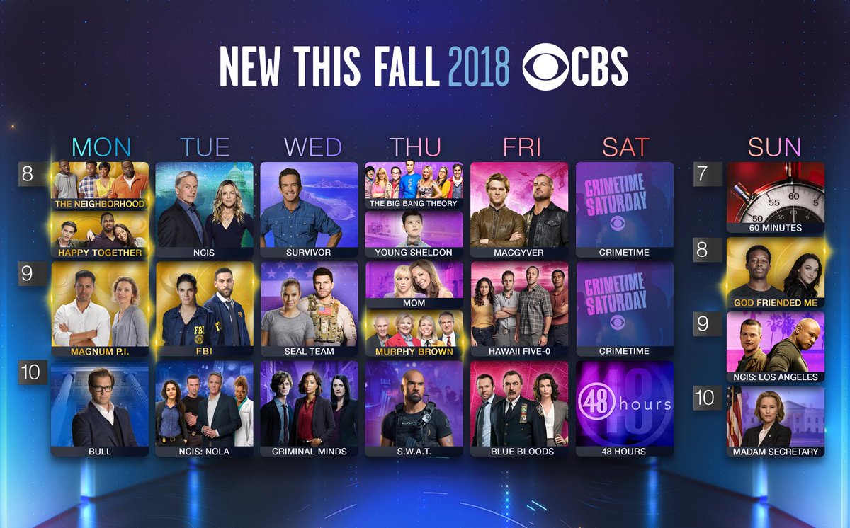 Save the dates! The CBS Fall lineup is here, and we're six