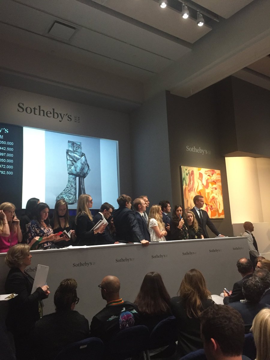 spelto's tweet photo. Two bidders really want this Miro sculpture Personnage. Est $1.5-2.5m, up to $5m and neither has blinked https://t.co/AkSPnK537t