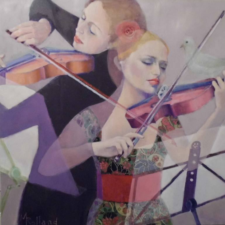 EyauukArt's tweet image. “Autumn Song” #Figurative 
By Mireille #Rolland France 🇫🇷 
#ArtDeco #Music