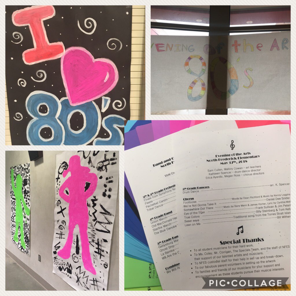 NFESMusic's tweet photo. Gearing up for “We love the ‘80s”at Evening of the Arts tomorrow night! #NFES #wear https://t.co/iKRUllDBsj https://t.co/CAkeHzM4Dv