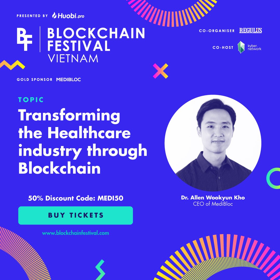 _MediBloc's tweet photo. 📮[EVENT] We’re off to 🇻🇳
We'ill be attending Blockchain Festival Vietnam hosted by https://t.co/yhk9zpJUr3 on May 24-25🎉 Dr. Kho has been invited as a main speaker and is planning to give a keynote speech on MediBloc’s vision and an important update in development progress🥁 https://t.co/i0w9eYs4PH