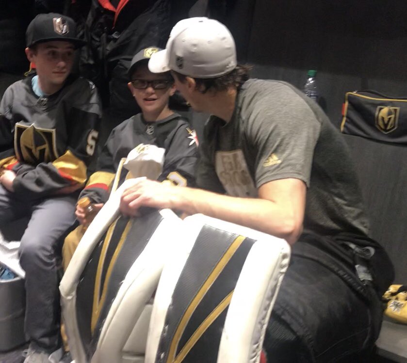 There are just no words to describe Marc-Andre Fleury. Before he even took his pads off after game 3 of the Western Conference Final he spent time with the two sons of the Humboldt Broncos coach Darcy Haugan. They don’t make too many like him.