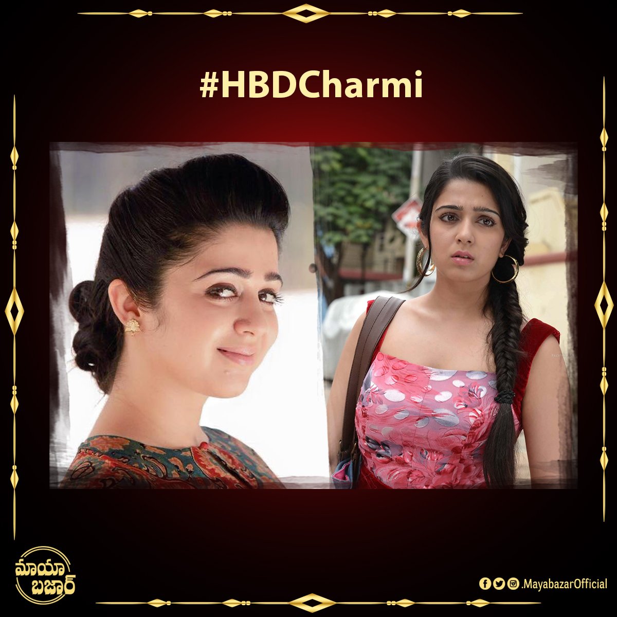 Mayabazaroffcl's tweet photo. Happy birthday @Charmmeofficial

#HBDCharmi https://t.co/xQffaUUHWS