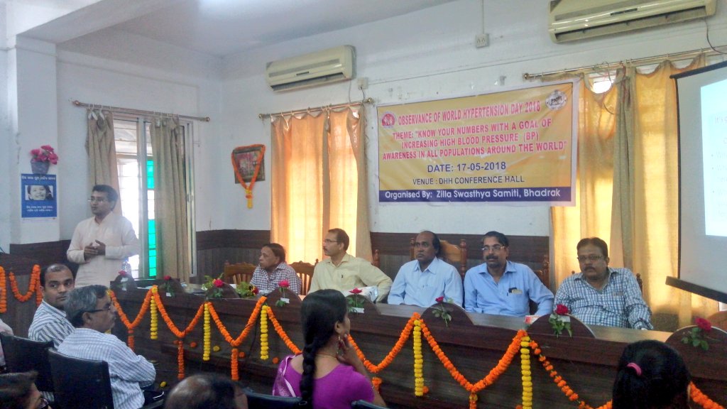 NHMBhadrak's tweet photo. #WorldHypertensionDay observation at DHH Bhadrak on 17/05/2018 with the chairmanship of @AdmBhadrak @CdmoBhadrak https://t.co/Op2XvHhzkZ