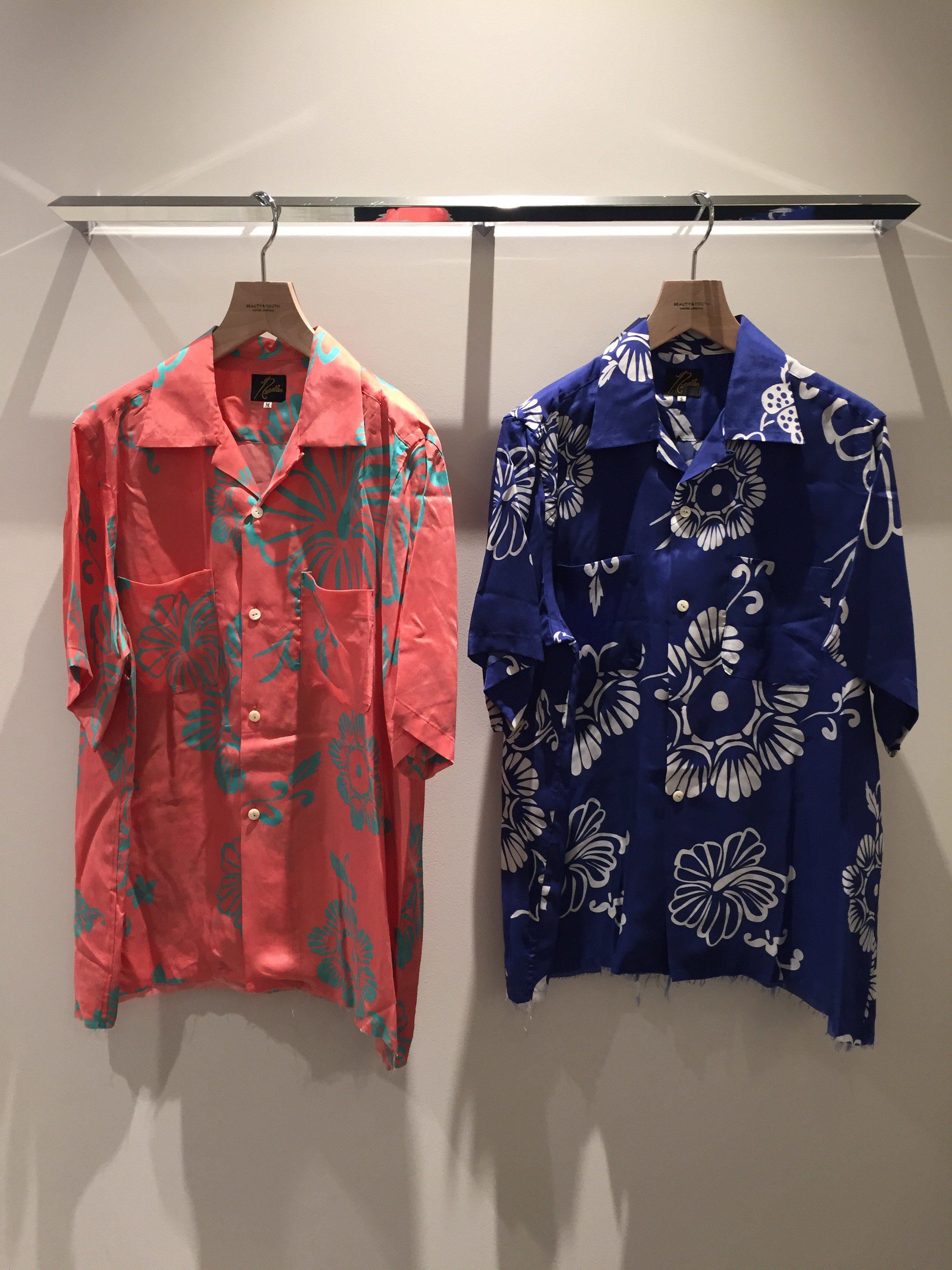 Needles × BEAUTY&YOUTH アロハ 開襟シャツ