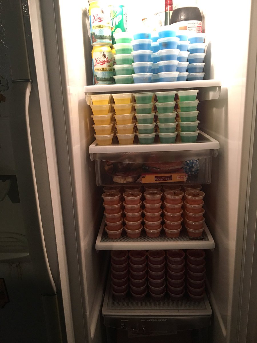 Surprised Mike &amp; Chris Cross at their <a href="/IMS/">Indianapolis Motor Speedway</a> Porch party tonight. Turns out Chris is the “Jello Shot Queen” and the gang was making them tonight for Carb Day consumption. Lots of flavors. They sit in Tower Terrace if your wondering!