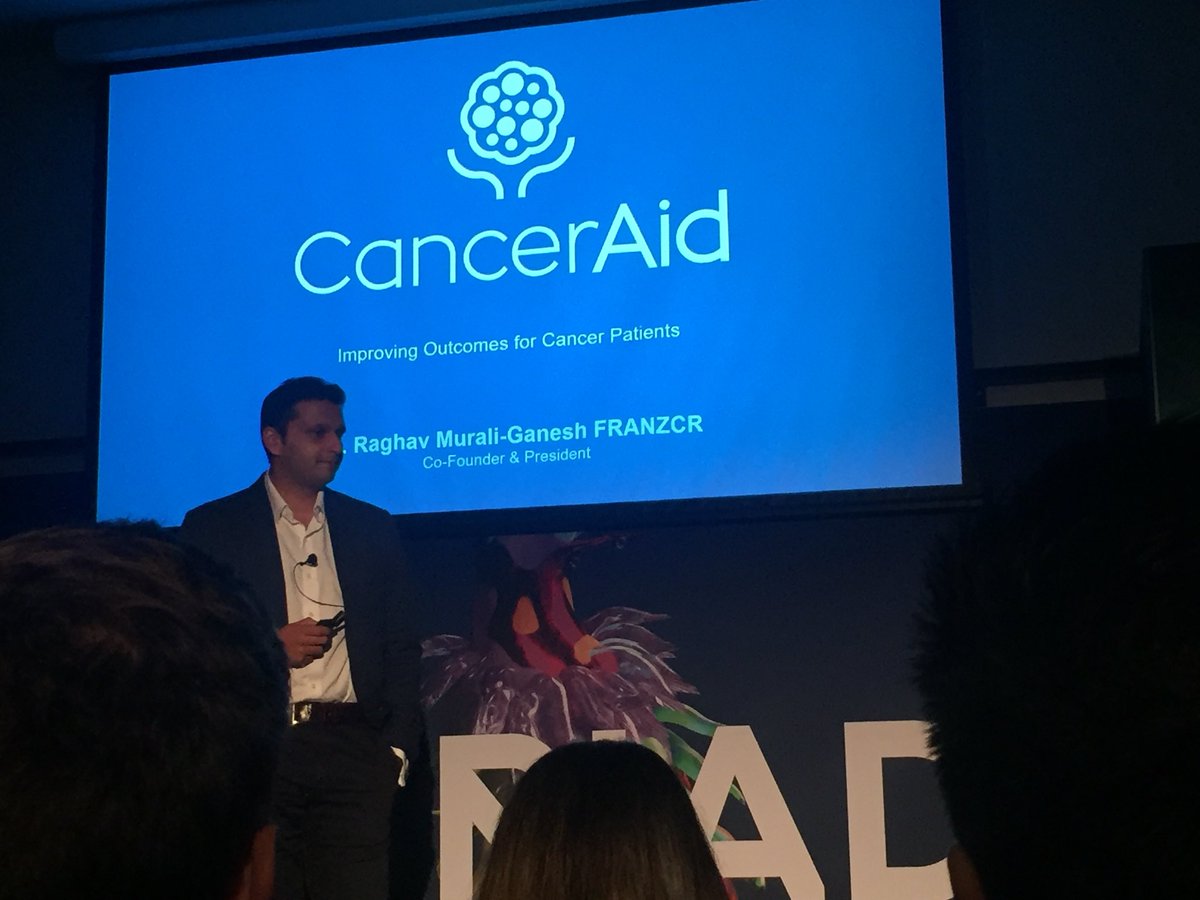 What a wonderful App for cancer patients and their carers @CancerAid_app #MYRIAD2018