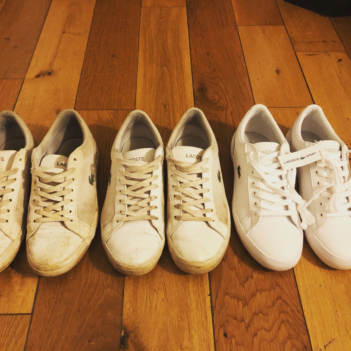 H_Bizzle82's tweet photo. @LACOSTE_UK I think I may be a little obsessed with these trainers #2016 #2017 #2018 #SummerShoes 👟 https://t.co/uMqPPkQL9r
