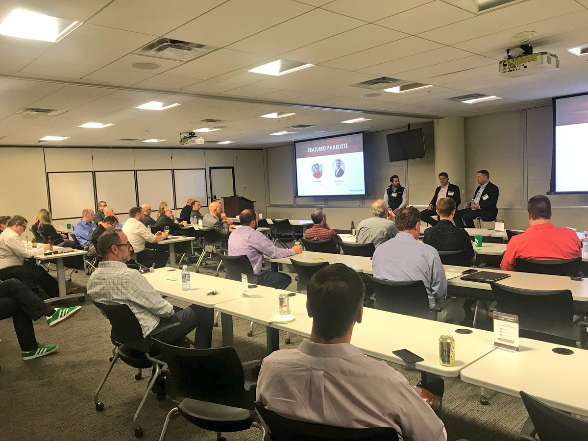 MKMcCoy2013's tweet photo. Looking to grow your #IT business? #MSPRoundtable panelists @PeterMelby of @greystonetech & Derek Burnham of DCNC, Inc. share their strategies! @FollowContinuum @Webroot https://t.co/wf96JqLiHt