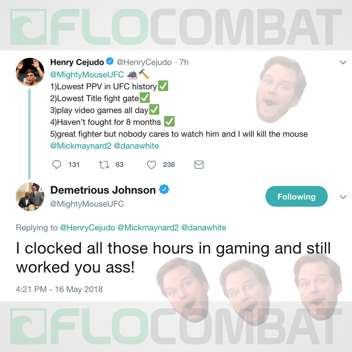 FloCombat's tweet photo. Excellent exchange here, Joe! They are swinging! #UFC #MMA https://t.co/D9uTTsFDBw