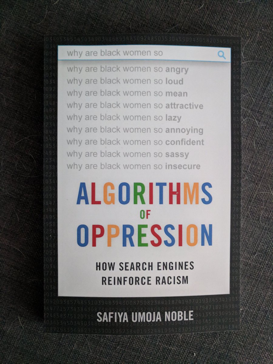 byelanie's tweet image. Excited to read my new book that came in the mail #algorithmsofoppression @safiyanoble