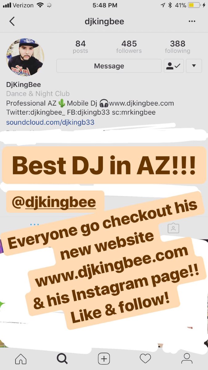 dreamxrie's tweet photo. BEST DJ IN AZ!! Check him out! @DjKingBee_  💃🕺🏻🎉 https://t.co/FPnONA4bYD