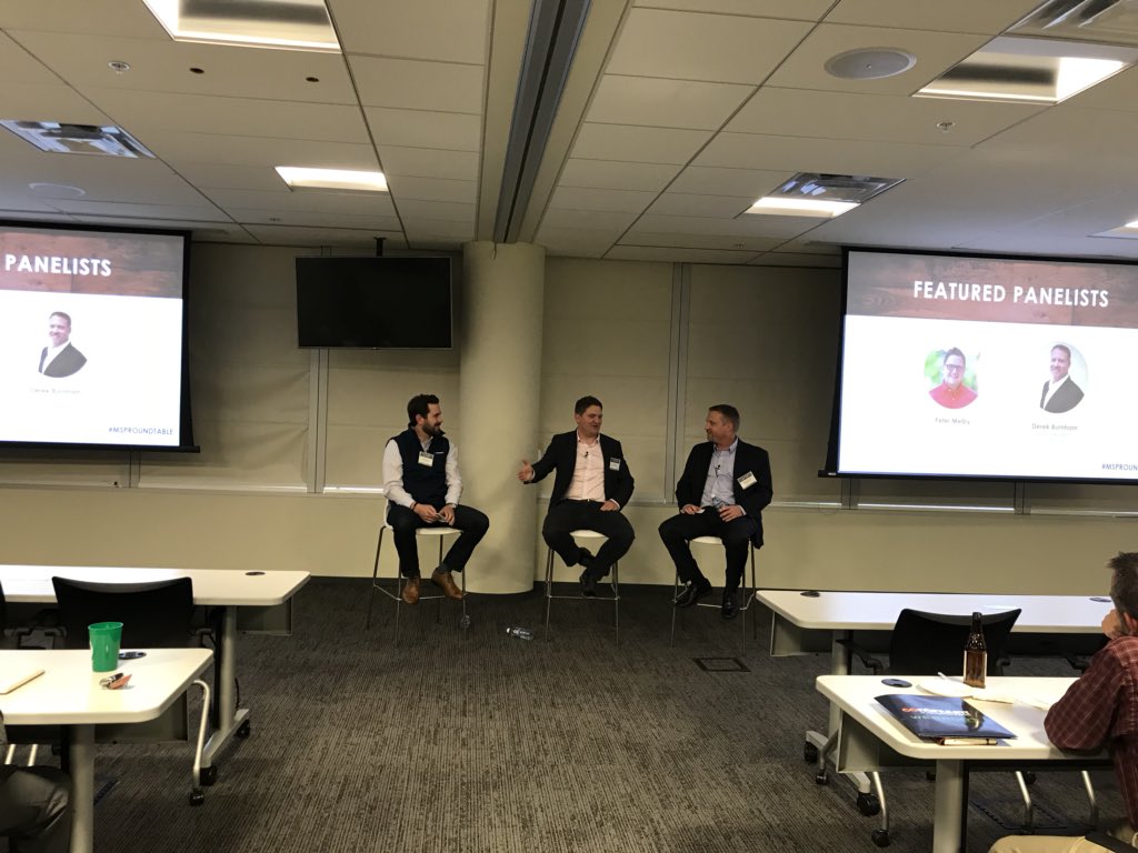 MikePottsCEO's tweet photo. I agree @greystonetech. People come first! Having CEO Peter Melby on the panel is a great addition. #MSPRoundtable https://t.co/V9Dn1e2T4w