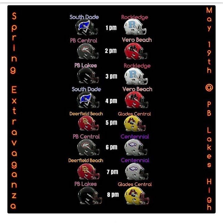 The largest Spring Football extravaganza in the country will be going down on Saturday, May 19th @ PB Lakes! And your GC Raiders will be on the field! The Scouts have already confirmed their presence! #MeetUsThere #SpringFootball