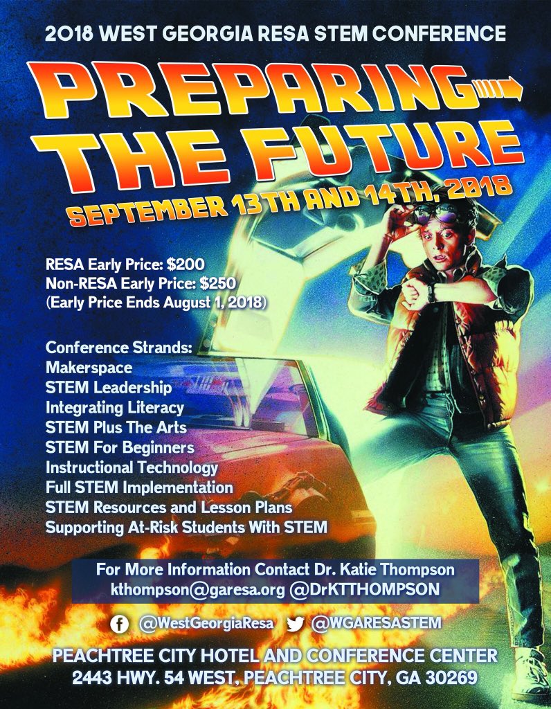 Have you started setting goals for next school year? <a href="/dwhitesciguy/">Donald White</a> offers STEM certification for all content teachers within <a href="/CowetaSchools/">Coweta Schools</a>! Sign up for the <a href="/WGARESASTEM/">West GA RESA STEM</a> Conference for some innovative #STEM ideas to support your goal toward #STEM certification!