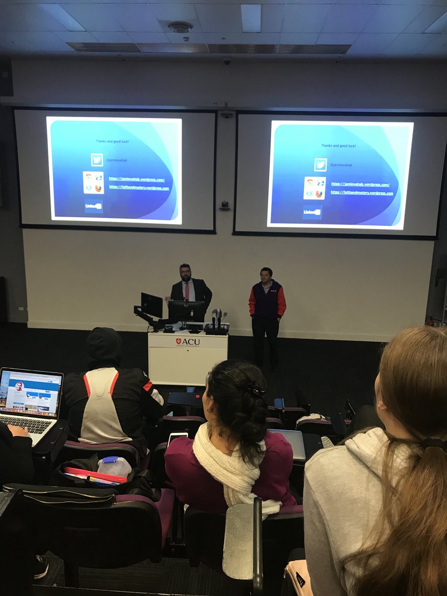 Absolutely loved the lecture last night with <a href="/jamiewahab/">jamie wahab</a> presenting! Very insightful! My favourite point was when Mr Wahab stated that passion for the job is key and how we should show that in our interviews and applications for future jobs! #ACUEDU_p