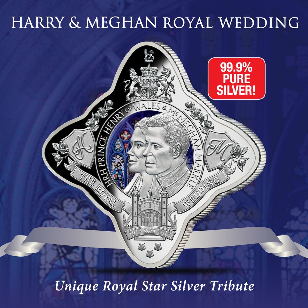 downies's tweet photo. We’re just hours away from the #RoyalWedding of Prince Harry &amp; Meghan Markle. Commemorate the moment with this exclusive silver tribute! https://t.co/2nGhLZ2R7F https://t.co/Lkkq8gLCLX