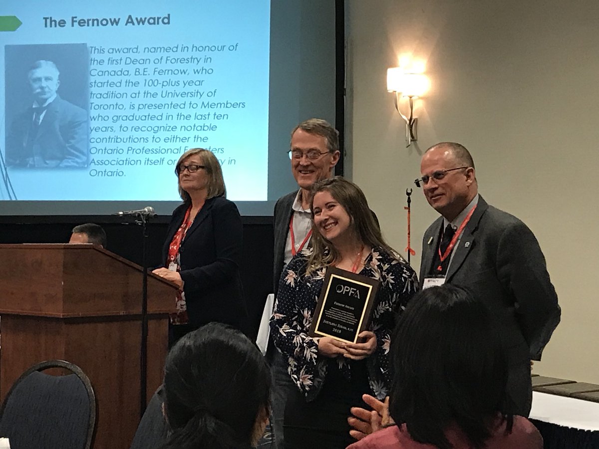 women_in_wood's tweet photo. Huge congrats to Svetlana Zeran, the well-deserving recipient of the Fernow Award from the OPFA! Making a difference. #womeninwood #OPFA2018 https://t.co/lW5rGFdyoT