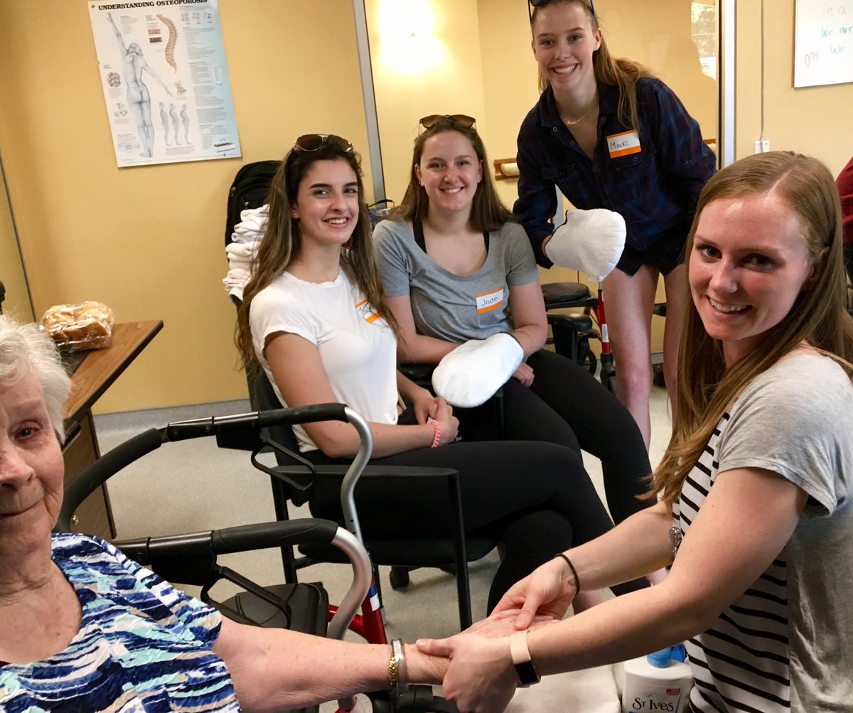 jules_yates3's tweet photo. The healthcare class enjoyed connecting with The Pines today - activities included wax therapy, pet therapy, physiotherapy and art therapy. Thank you to our Rotary Mentor,  Susan and the OSPCA for supporting our pet therapy sessions! @infobml #shsm #BMLSSlearns #thelakerway https://t.co/dbv479EU82