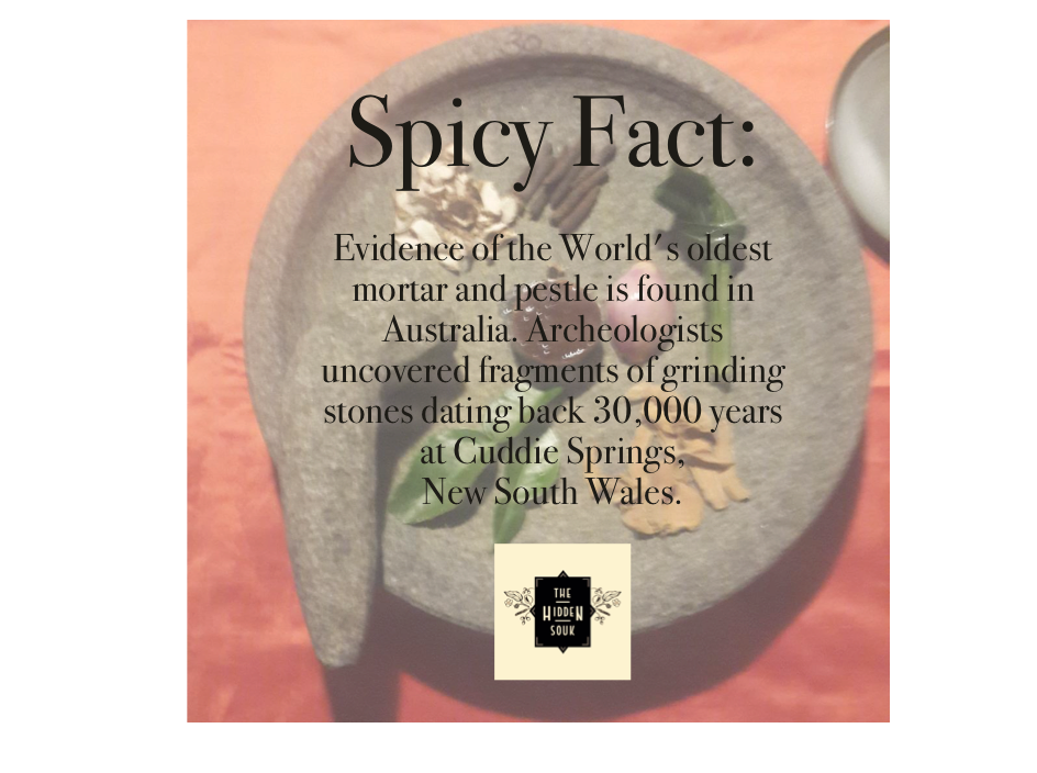 Thehiddensouk's tweet photo. The Spicer found this interesting fact: the World’s oldest mortar and pestle is found in Australia! #thatspicer #spices #herbs #Australia #foodie #cooking https://t.co/0Az9THMO9x