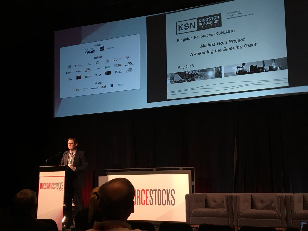 MiningNewsNet's tweet photo. Kingston Resources MD @CorbyA72 telling #RSSydney about the Misima #gold project in #PNG $KSN https://t.co/40jPvFfTpg