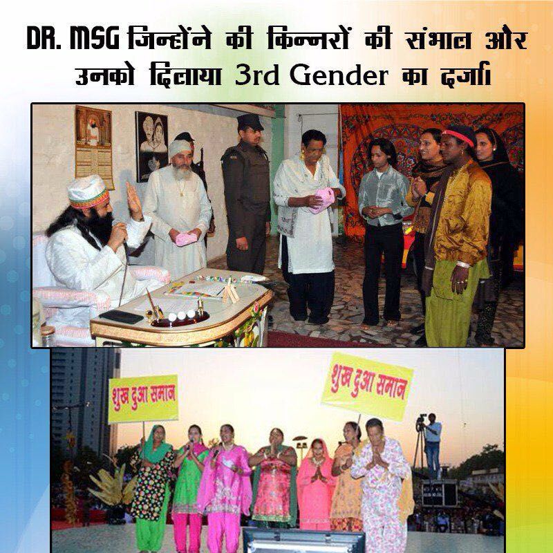 Insan8408's tweet photo. #MessiahOfHumanity
@derasachasauda 
Dr.MSG जिन्होने की किन्नरों की संभाल और उनरो दिलाया 3rd Gender का दर्जा
हमारा शत शत नमन पूजनीय गुरू संत @Gurmeetramrahim जी को उनके इस महान उपकार के लिए https://t.co/6TCfjh8Ex6