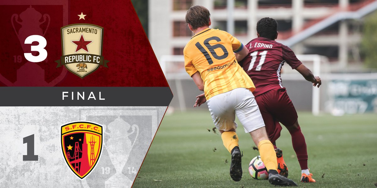 SacRepublicFC's tweet photo. FT | Republic FC take care of business against @SFCityFC and will now await the result in Reno to determine our Third Round opponent. 

#USOC2018 https://t.co/ZuE7CoEUdI