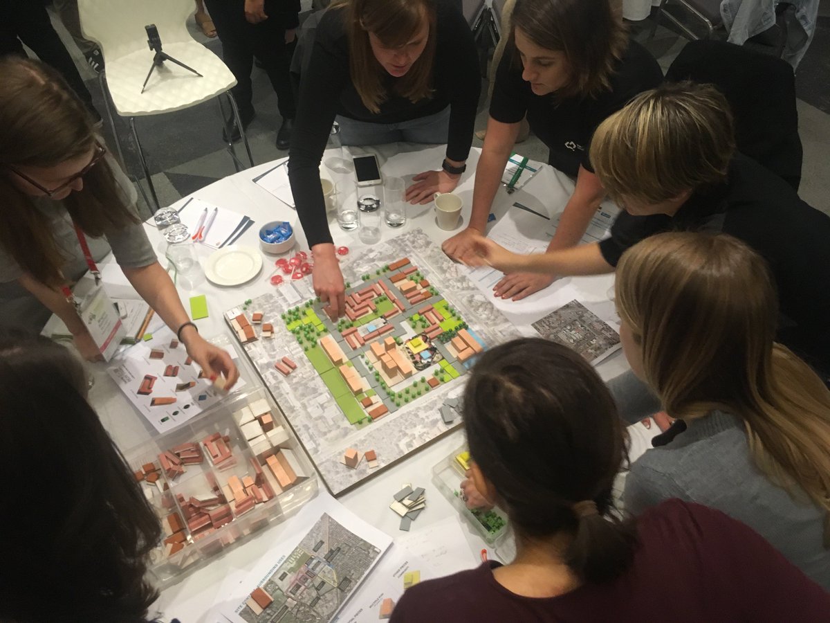 AUDRCPerth's tweet photo. AUDRC trialled a new #CoDesign model for #YoungPlanners interactive session at the @pia_planning Congress last week. ‘Master my Plan’ allows stakeholders to collectively design a 1:1000 master plan using physical 3D pieces. #landcorp #uwa #Perth #piayoungplanners https://t.co/lJRHzicEzk