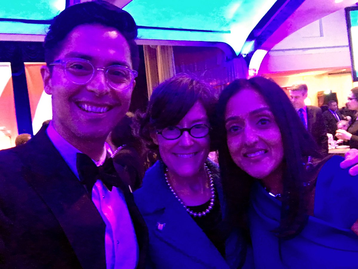HRC's Alejandro Avilés and MB Maxwell with Vanita Gupta.