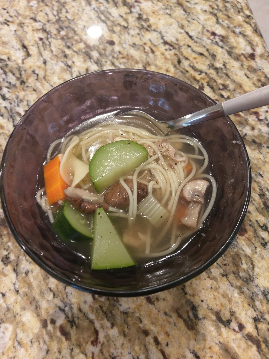 One of my best batches of chicken noodle soup.