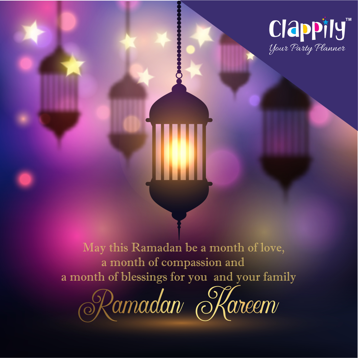 clappily's tweet photo. Wish you all a very Happy &amp; Blessed Ramadan.
#Clappily #PartyPlanner #RamadanKareem https://t.co/2PnY8pONFa