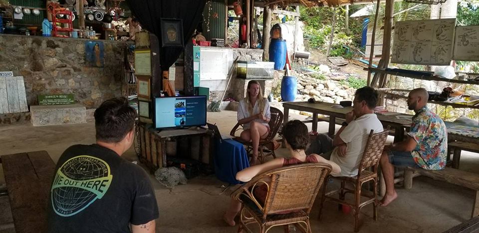 Yesterday was training day for this months volunteers.

We started with some marine mammal biology, moved on to previous research in the region, then onto 'The Cambodian Marine Mammal Conservation Project' itself. After that we had a workshop on our data collection methods.