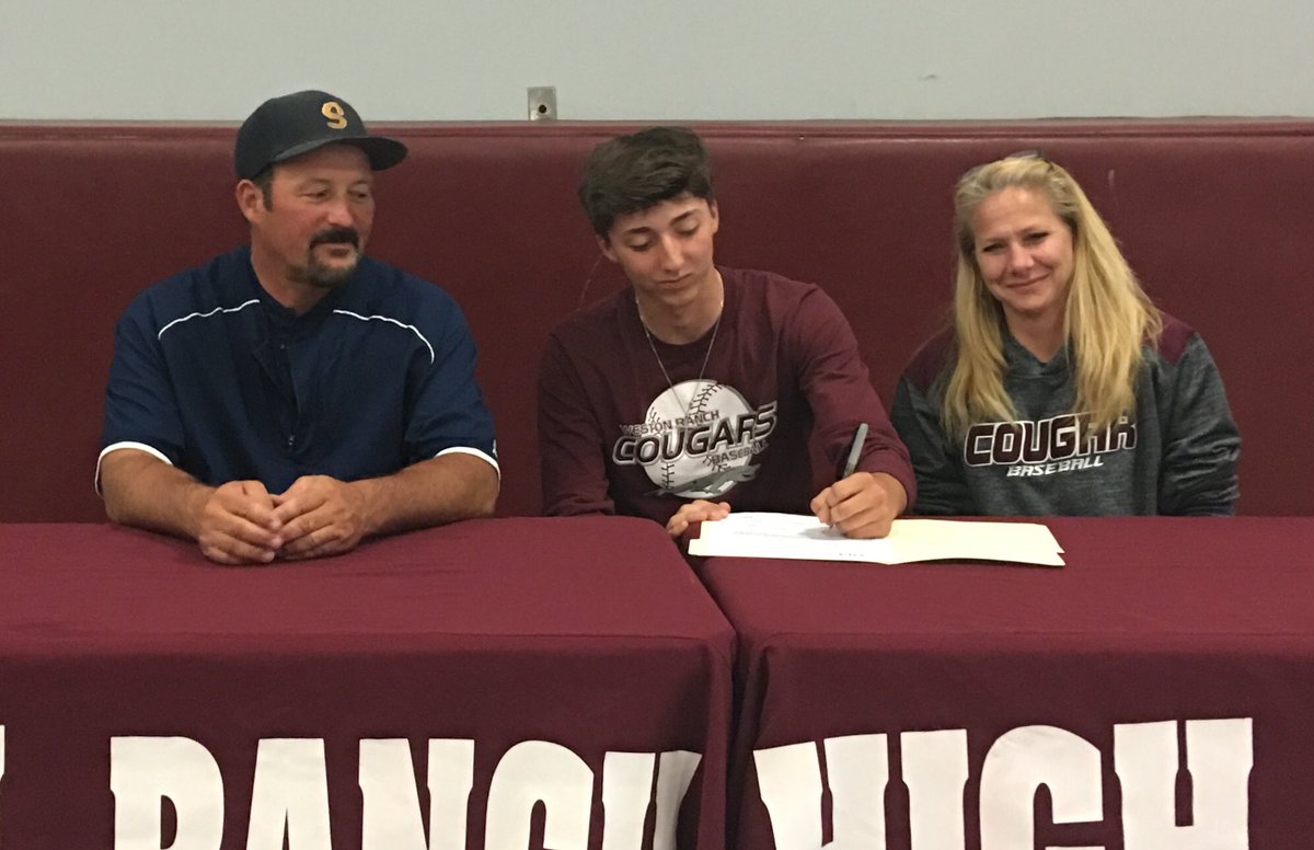 Weston Ranch P/OF Rylan Tinsley signs with Stanislaus State.