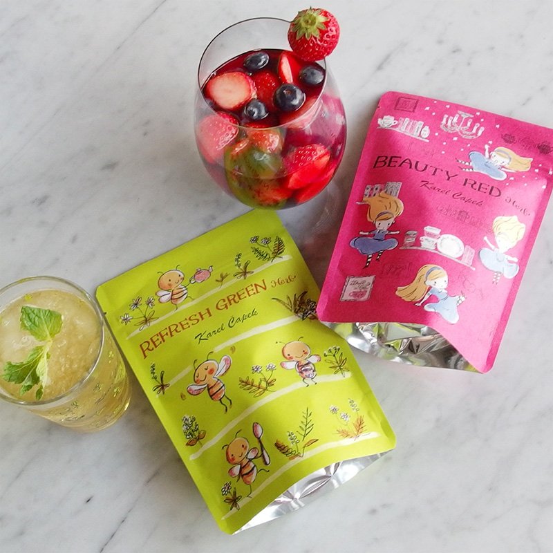 O Xrhsths カレルチャペック紅茶店 Sto Twitter 本日発売 水出しといえばkarelcapek 本日第2弾のハーブティー2種発売 ノンカフェインで体に嬉しいハーブを厳選 しかもおいしくてゴクゴク飲んじゃう 簡単アレンジレシピも公開しました バジーのグラス