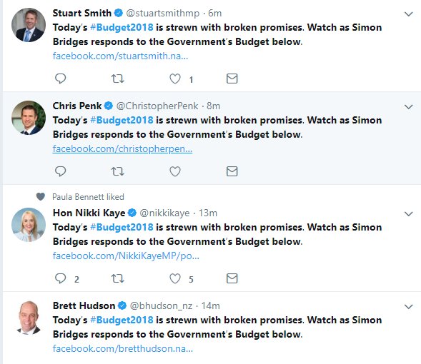 The National Tweet Bot is out in force today.