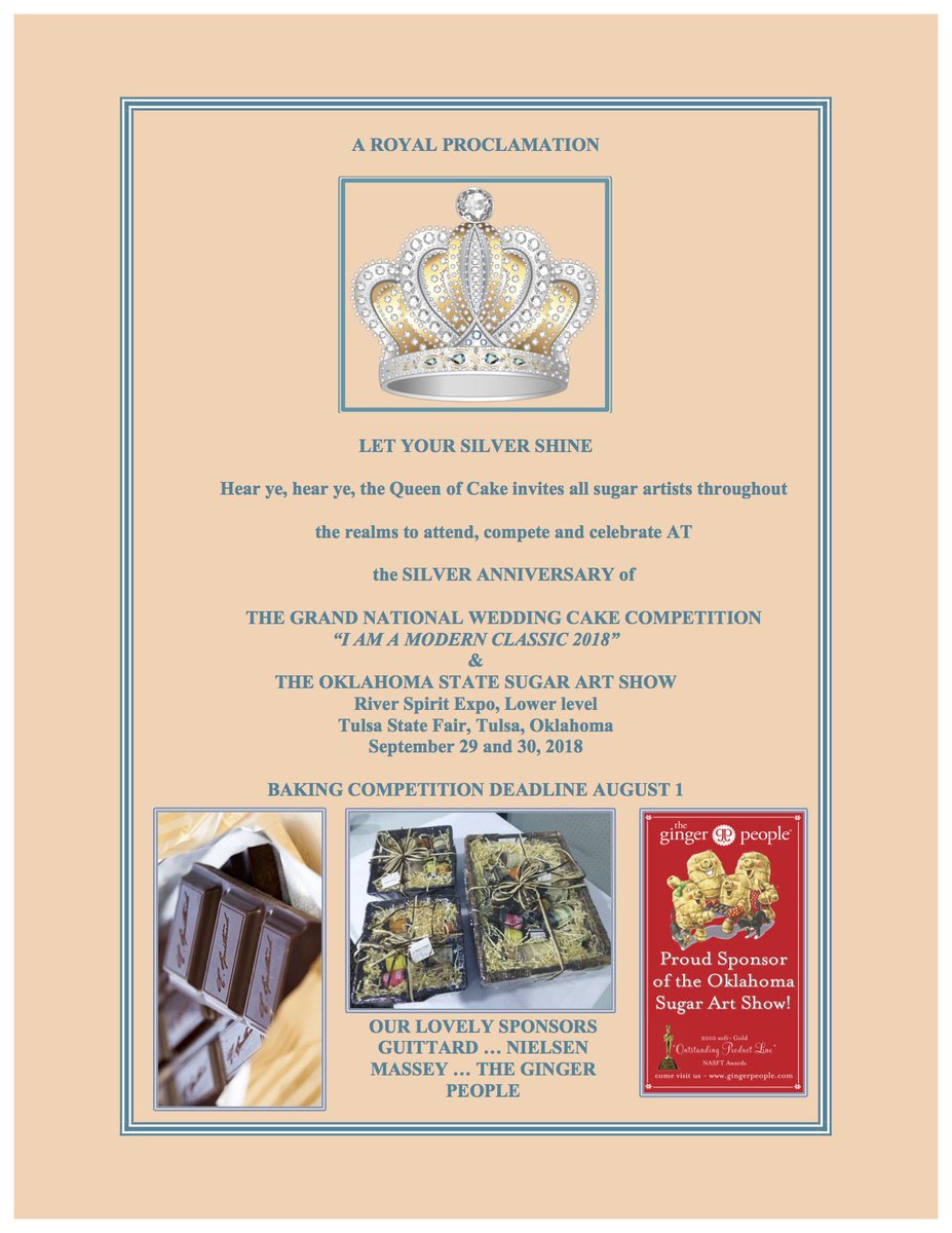 KerryVincentArt's tweet photo. BAKING is on my mind, a SILVER ANNIVERSARY CAKE a category at the #OSSAS sponsored by dear friends at @NielsenMassey @GuittardChoco @TheGingerPeople Your deadline is August 1 and you know this is my party so the cake flavors must be spectacular https://t.co/K6Mg7xIZKO https://t.co/LfRDjX2QlB