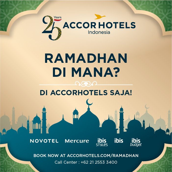 ibisStylesMks's tweet photo. Sebarkan kebahagiaan bersama #AccorHotels di seluruh Indonesia pada Bulan Suci Ramadhan. Pesan kamar di AccorHotels, kami membagikan 25.000 poin Rewards untuk 25 anggota Le Club AccorHotels! https://t.co/ylXnJKEcUl https://t.co/w5osHnTyD4