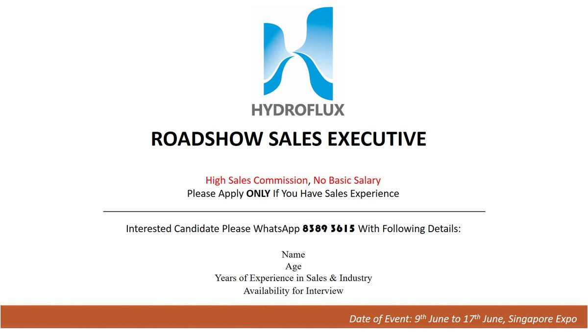 Countedspaces's tweet image. Looking for two sales executives with experience for roadshow events